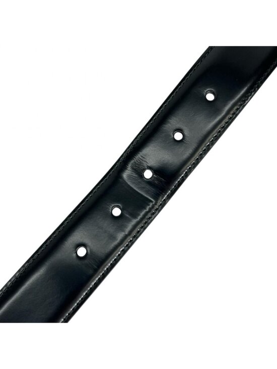 Bvlgari Ashoma Belt Pin Buckle Leather Black Silver 46 main image 7